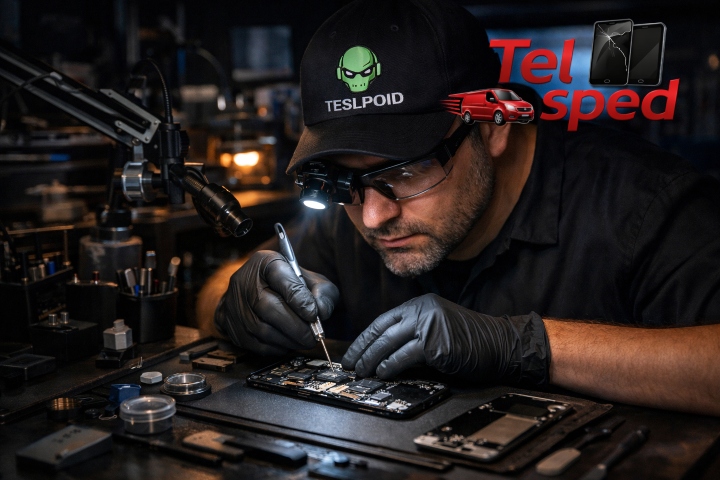 Smartphone Reparatie Technicus Nacht