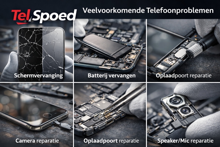 Veelvoorkomende Telefoonproblemen Reparatie Closeups