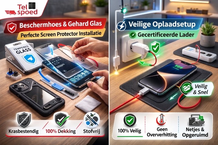 Veiligheidstips Telefoon Beschermhoes Veilig Opladen